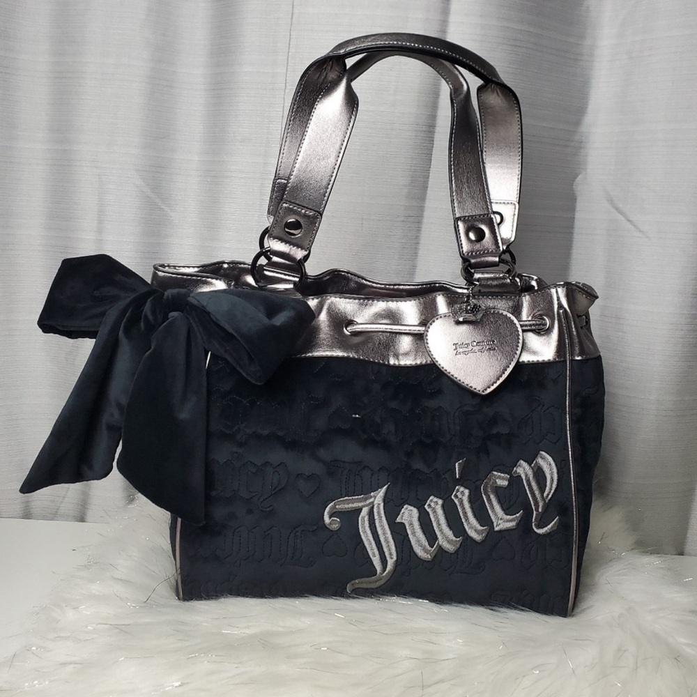 JUICY COUTURE liquorice vintage dreams daydreamer tote